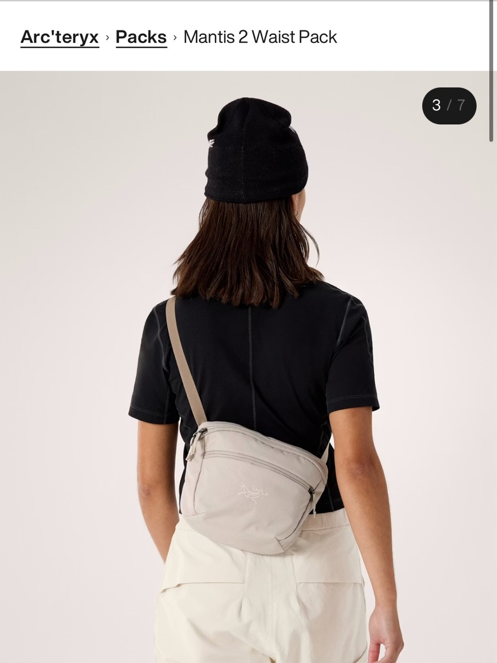 Arc'teryx Grey Mantis Crossbody Sling Bag - Picture 3 of 3